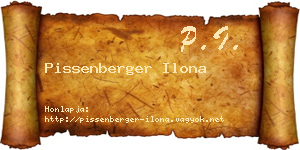 Pissenberger Ilona névjegykártya
